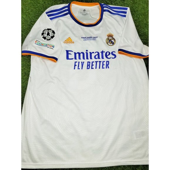 Kroos Real Madrid 2021 2022 UEFA FINAL Home Soccer Jersey Shirt XL SKU# GQ1359 - Picture 2 of 8